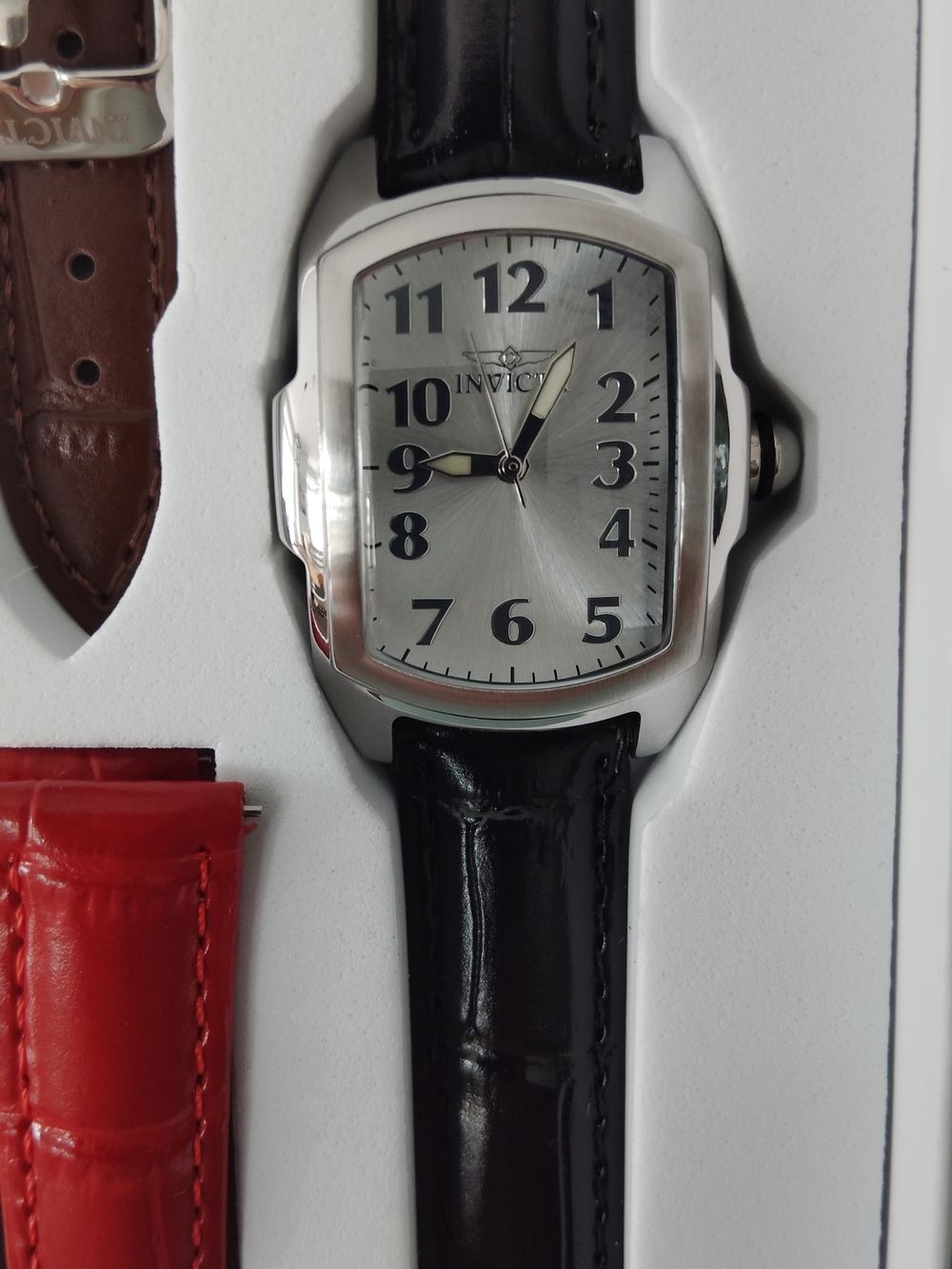 Invicta Lupah Women's Watch Silver Dial With 5 Leather Bands